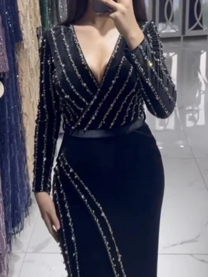Black Velvet Spark Dress