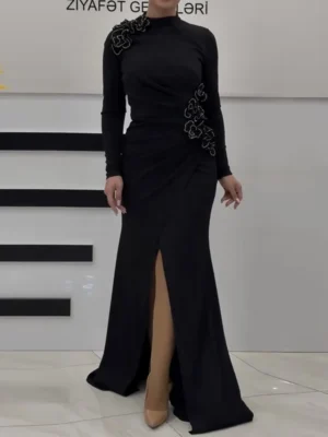 Midnight Grace Embellished Gown