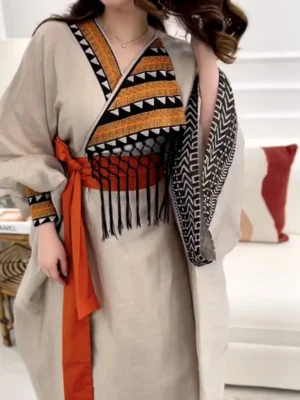 Nomadic Elegance Embroidered Kaftan