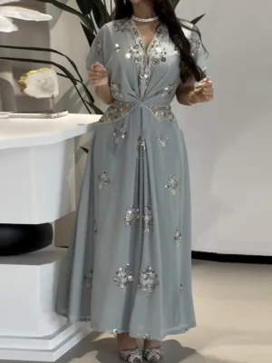 Silver Moonlight Kaftan