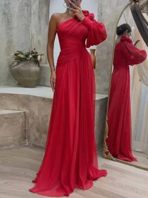 Scarlet Elegance Gown