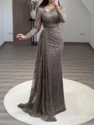 Luxe Champagne Sequin Gown