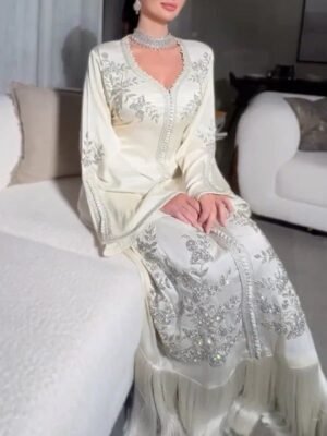 Ivory Embellished Maxi Dress
