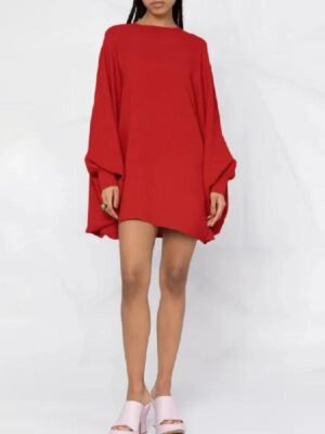 Scarlet Flowy Sleeve Mini