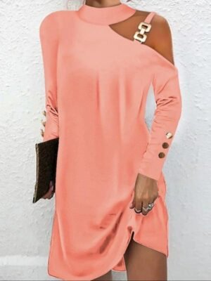 Coral Cutout Dress