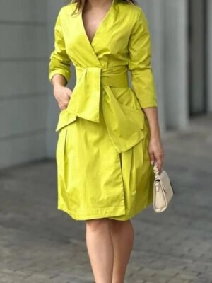 Citron Wrap Dress